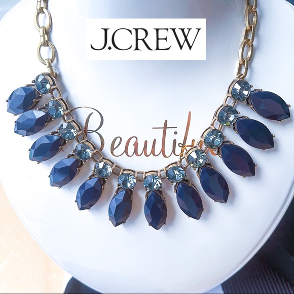 J.CREW Deep Royal Purple Statement Necklace - Picture 1 of 4